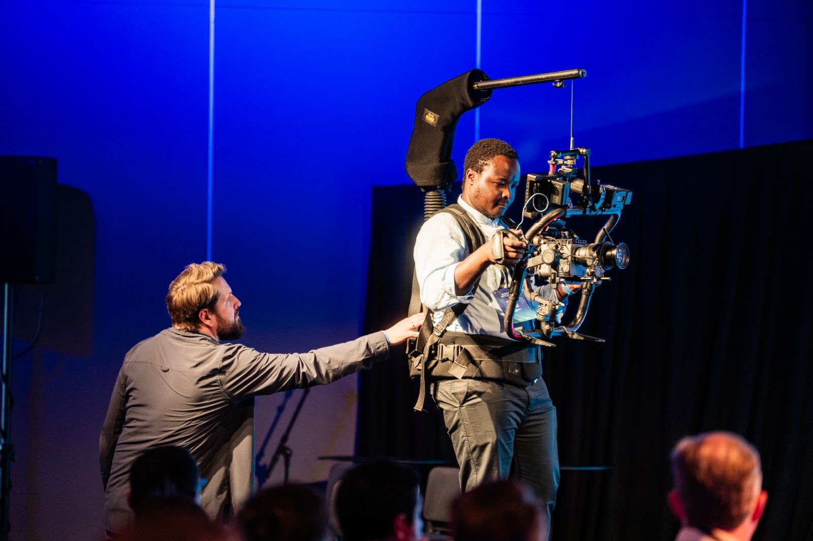 Behind the scenes of a film production